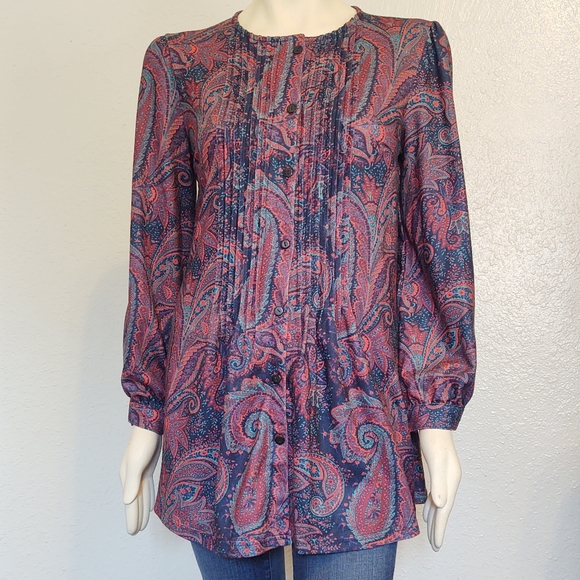 Reborn Tops - Reborn Baby Doll Tunic Blouse Paisley Design